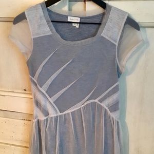 M.R. for Anthropologie tulle & knit peplum top